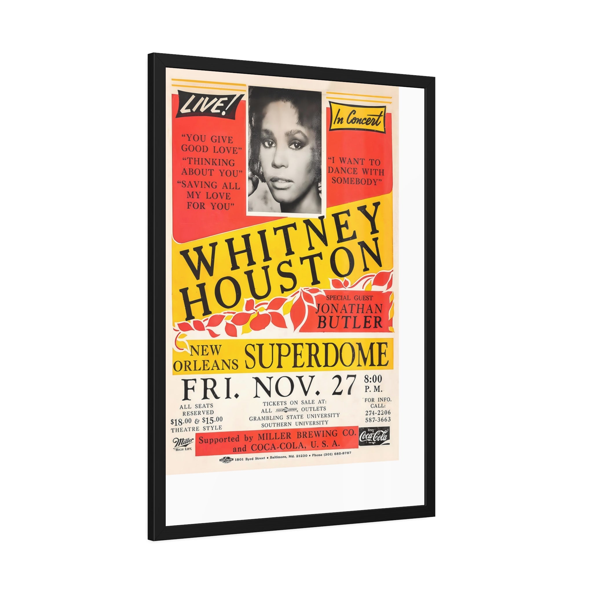 Whitney Houston Concert Poster