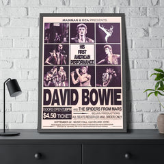 David Bowie and The Spiders From Mars Concert Poster