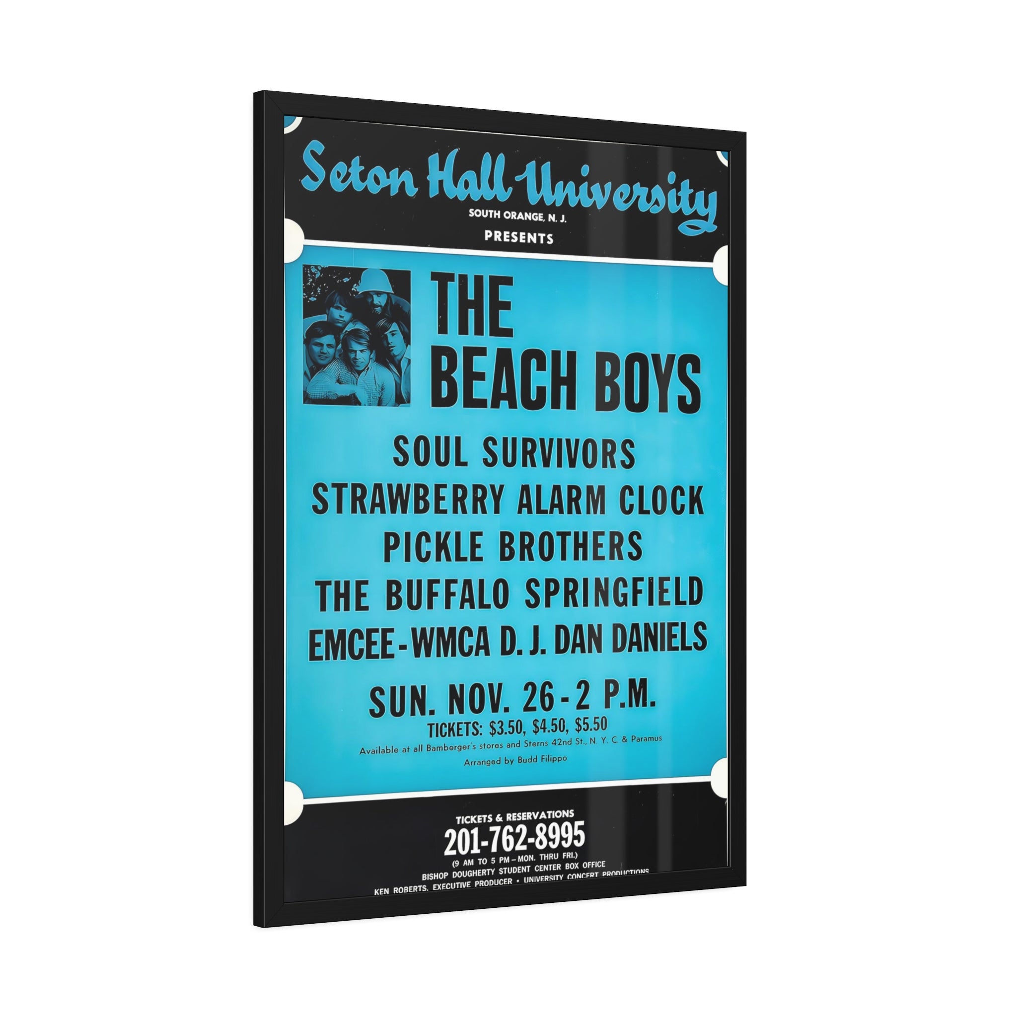 The Beach Boys Seton Hall Concert Poster