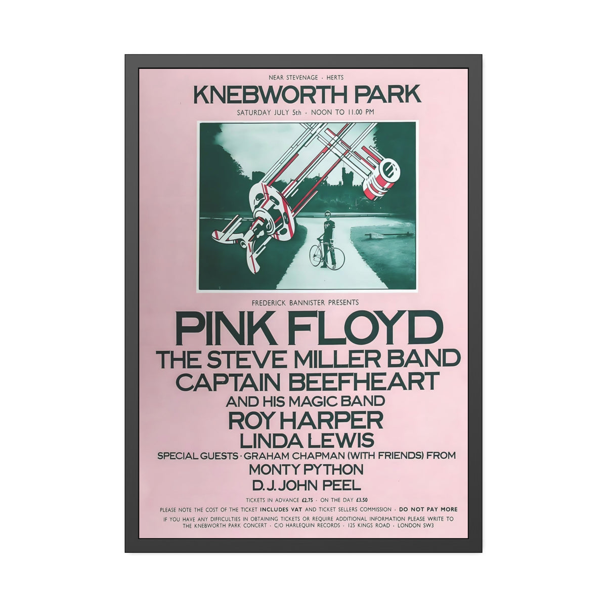 Pink Floyd Knebworth Park Concert Poster