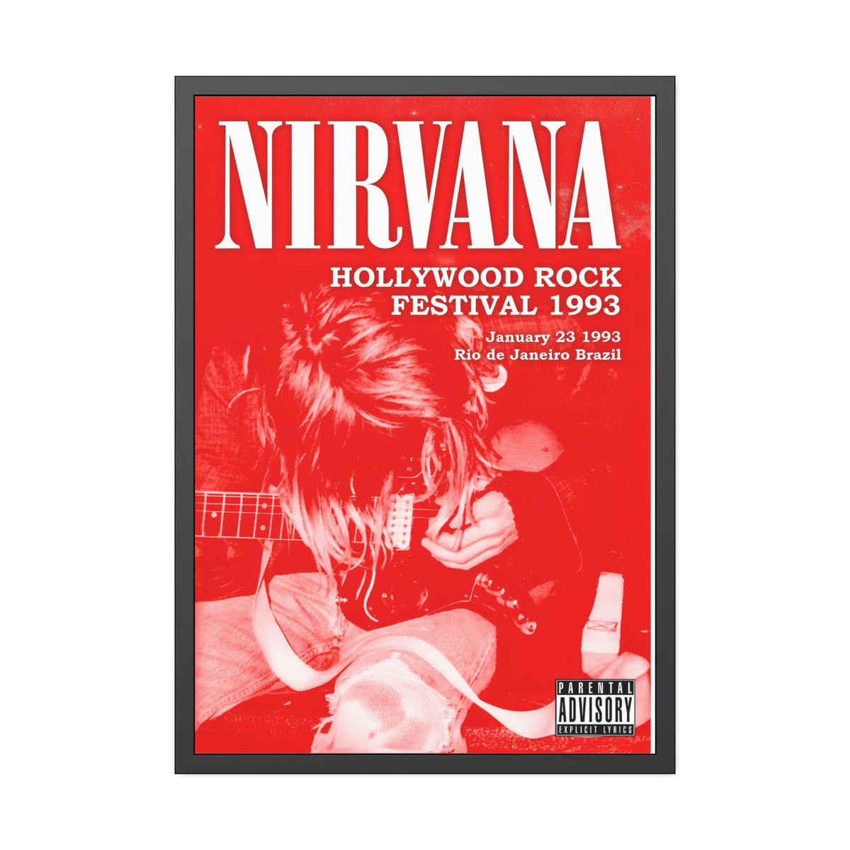 Hollywood Rock Festival Nirvana Concert Poster