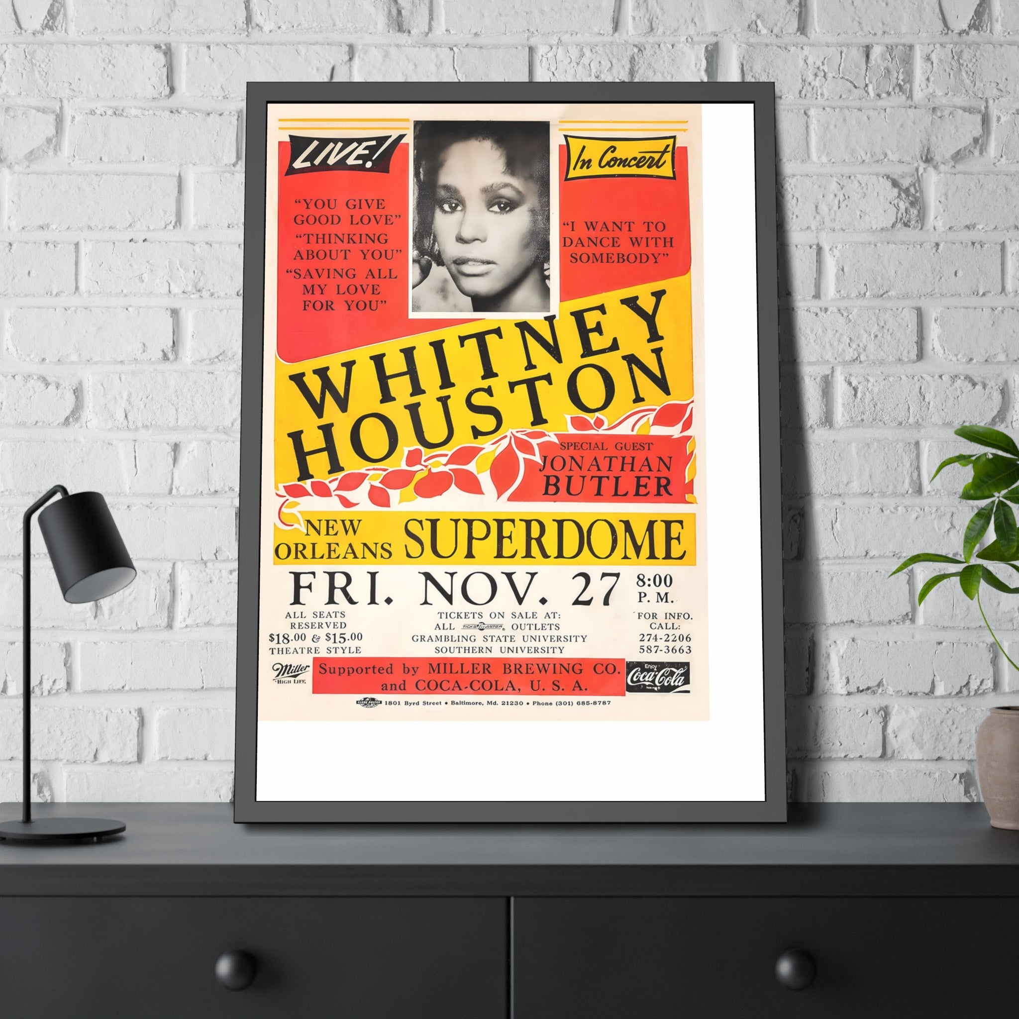 Whitney Houston Concert Poster