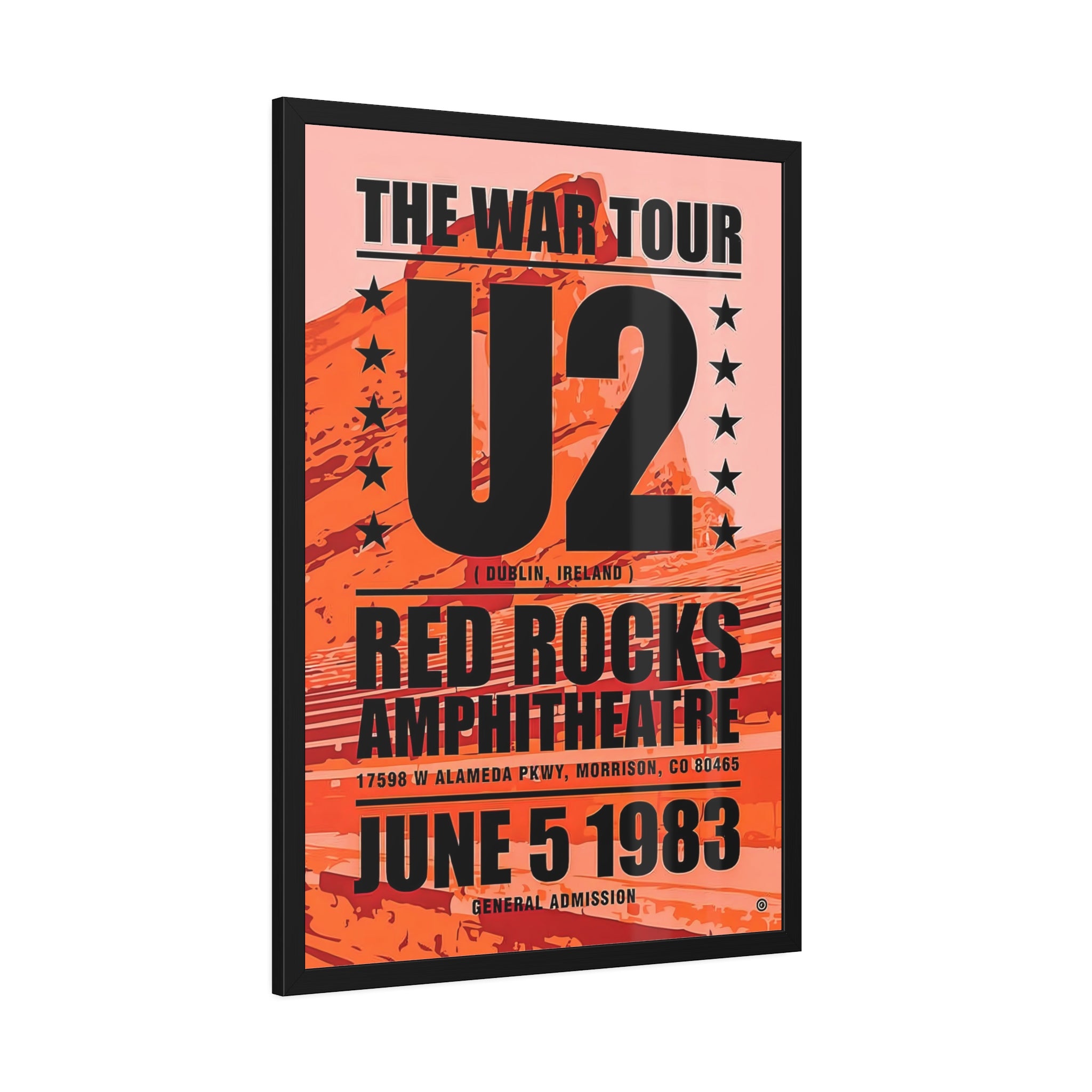 U2 Concert Poster Red Rocks