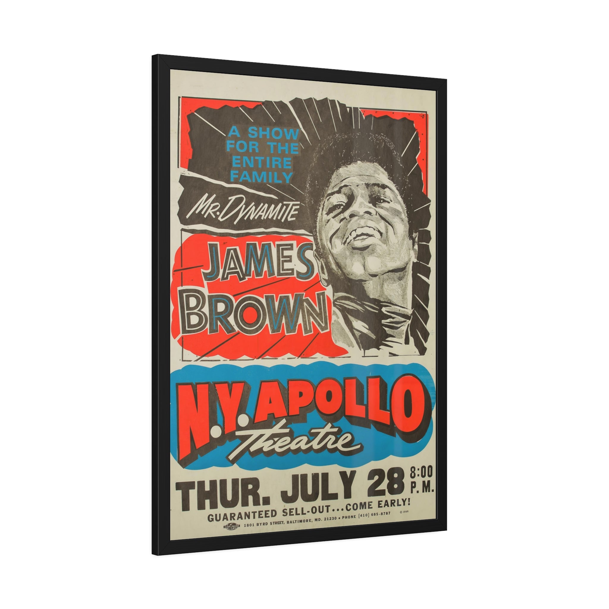 James Brown Concert Poster Apollo Theatre