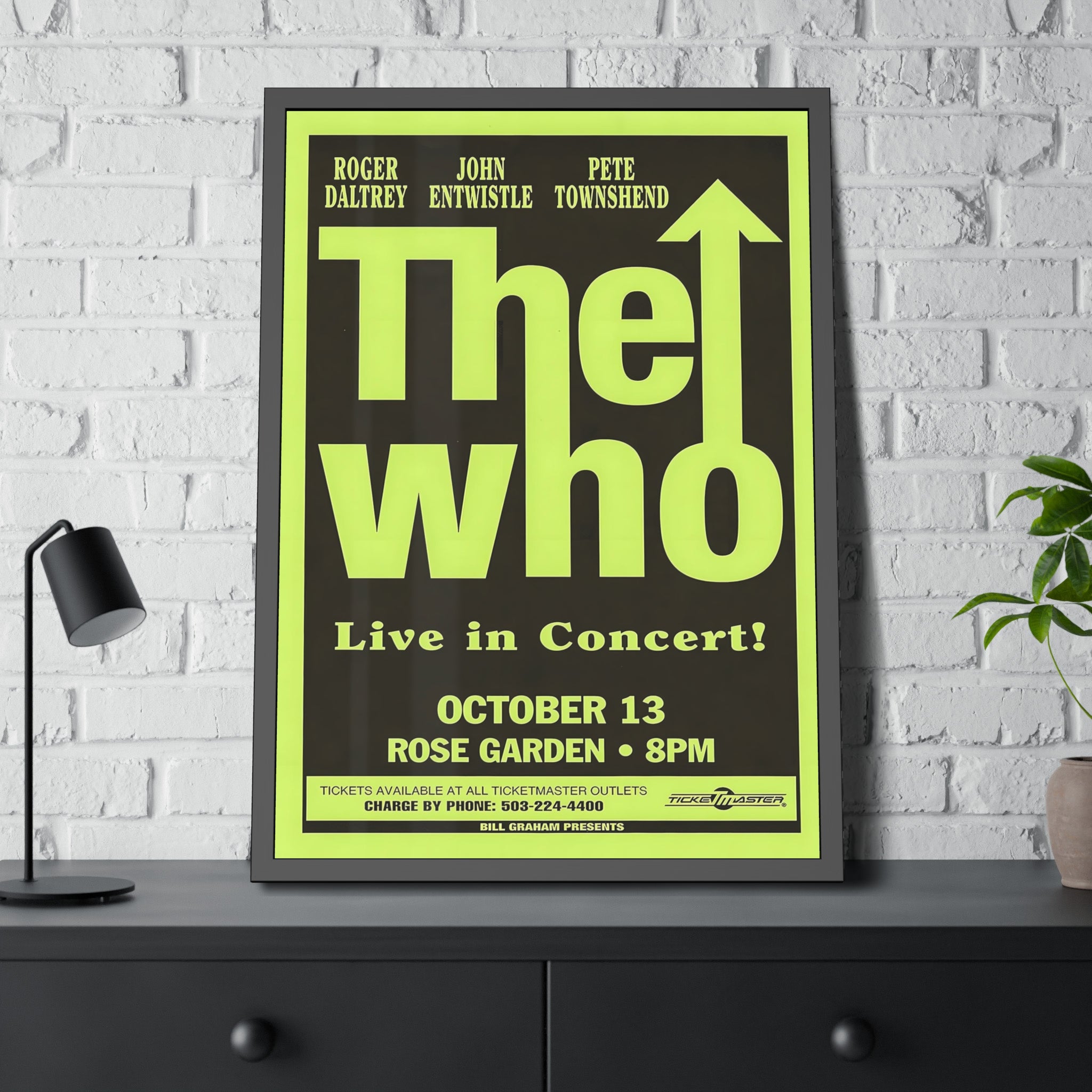 The Who Rose Garden Concert Poster