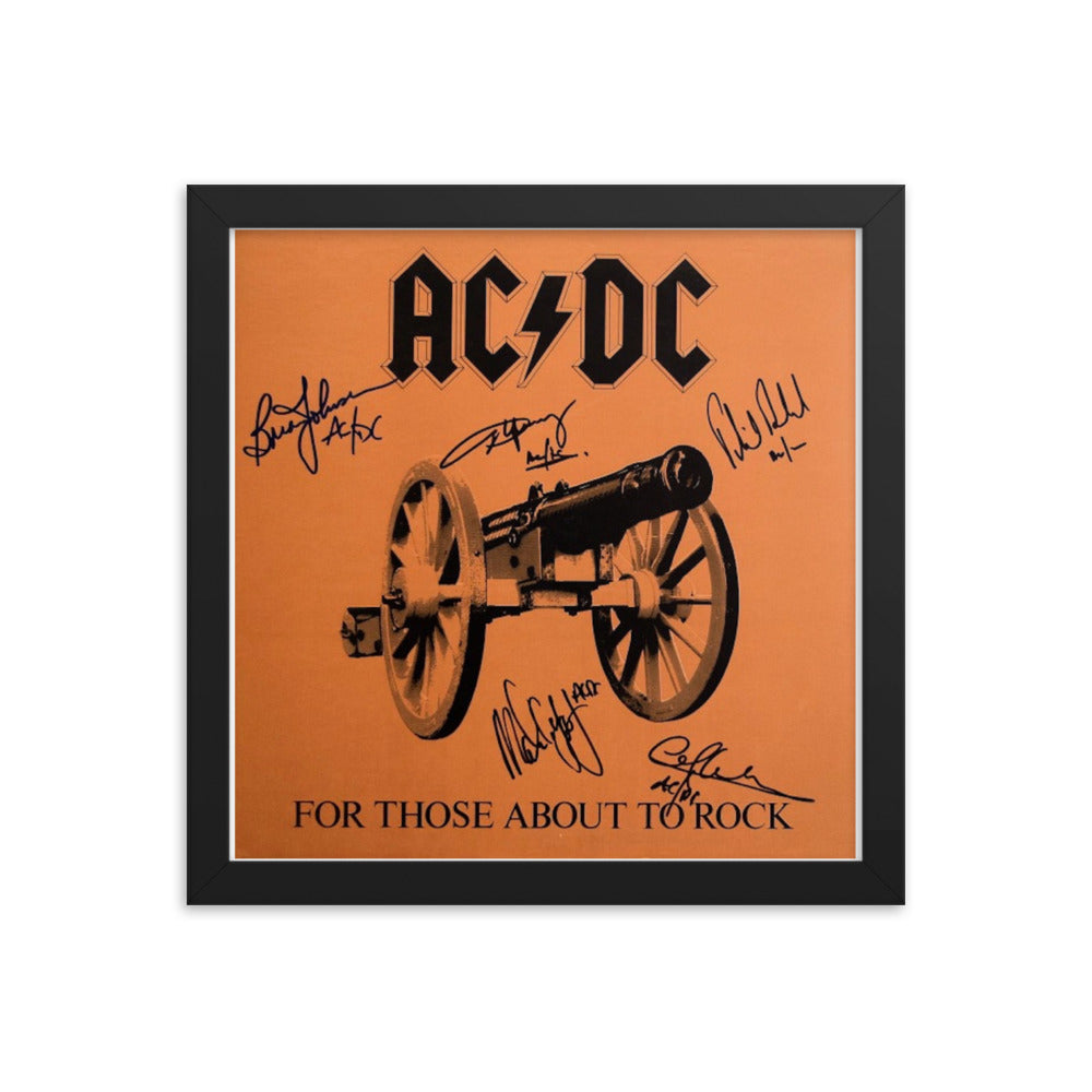 AC/DC For Those About To Rock signed album Cover Reprint