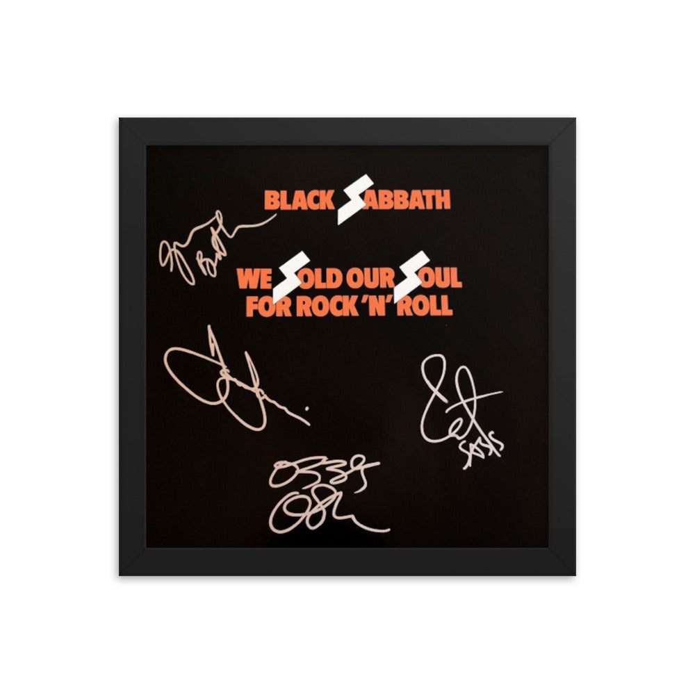 Black Sabbath signed We Sold Our Soul for Rock and Roll album Signed Album Cover Reprint