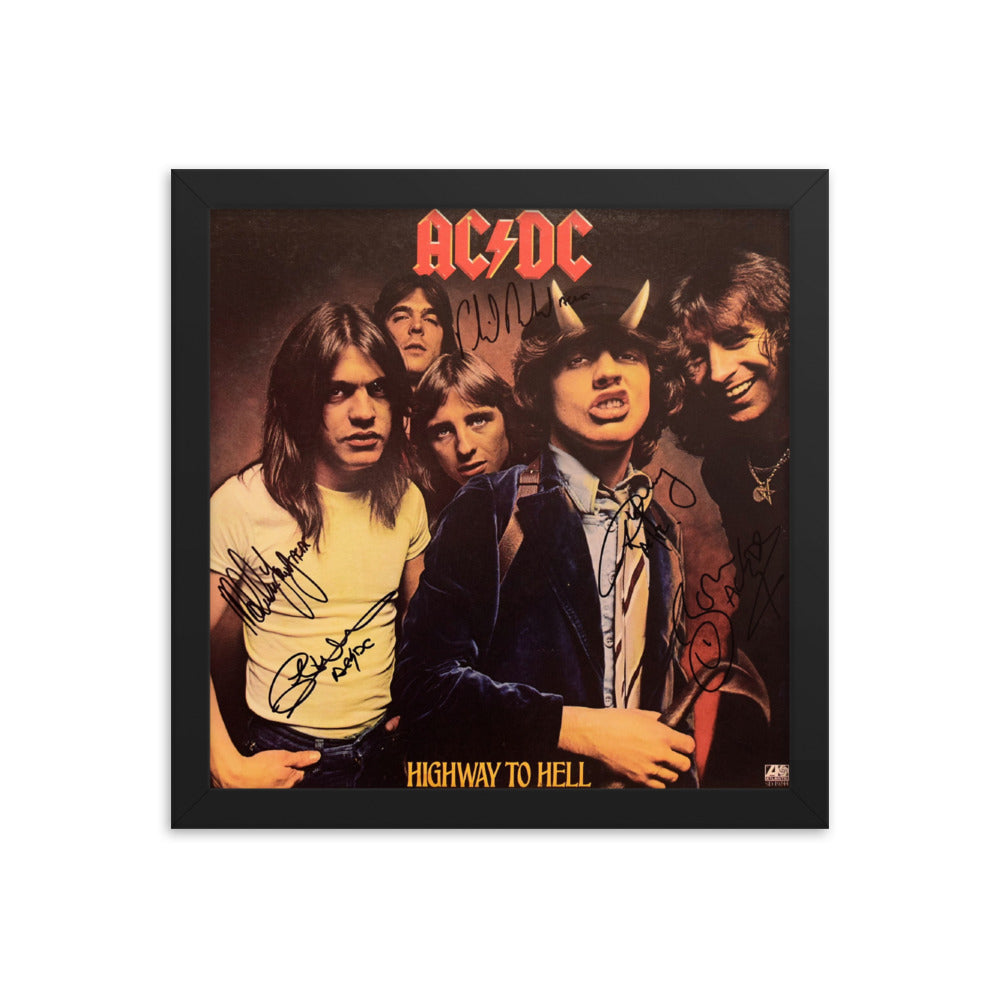 AC/DC Highway To Hell signed album Cover Reprint