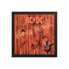 AC/DC Fly On The Wall signed album Cover Reprint