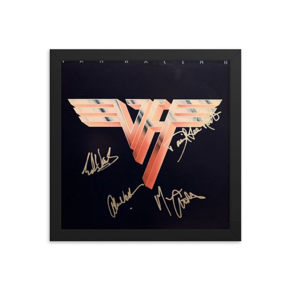 Van Halen signed "Van Halen II" album Cover Reprint