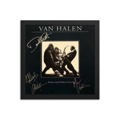 Van Halen signed "Women and Children First" album Cover Reprint
