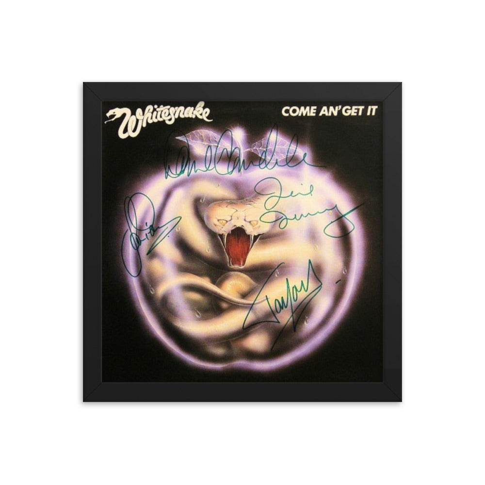 Whitesnake signed "Come An' Get It" album Cover Reprint