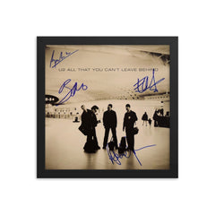 U2 signed All That You Can't Leave Behind album insert book Signed Album Cover Reprint