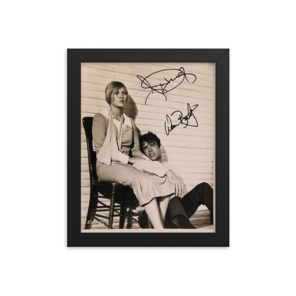 Warren Beatty and Faye Dunaway signed promo photo