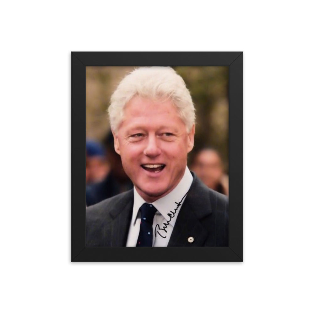 Bill Clinton signed portrait photo