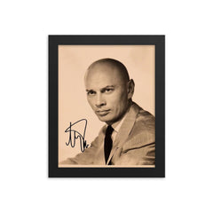 Yul Brynner signed portrait photo Reprint