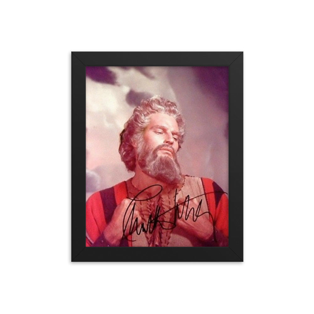 Charlton Heston signed portrait photo