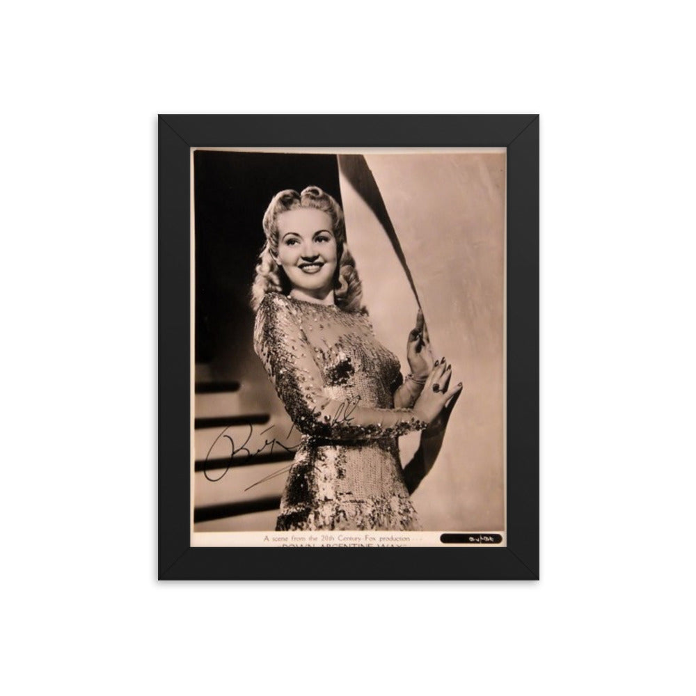 Betty Grable signed portrait photo Reprint