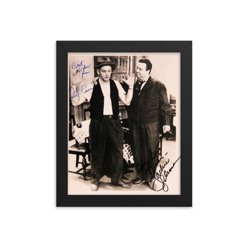 Art Carney and Jackie Gleason signed portrait photo Reprint
