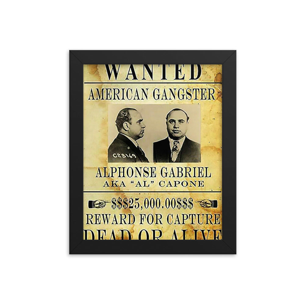 Al Capone Wanted Poster reprint Reprint
