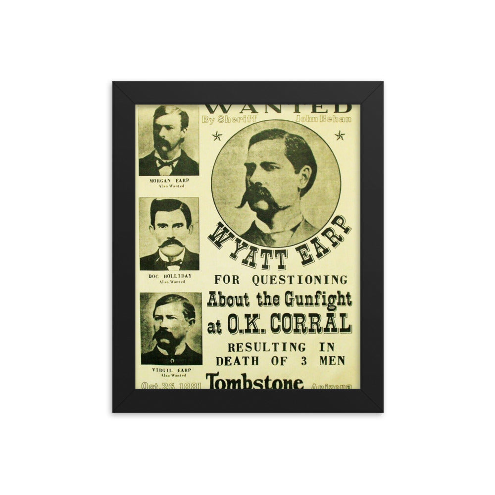Wyatt Earp Wanted Poster Reprint Reprint