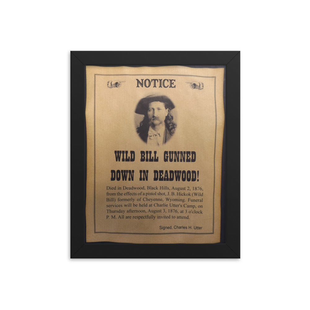 Wild Bill Hickok Reprint Wanted Poster Reprint