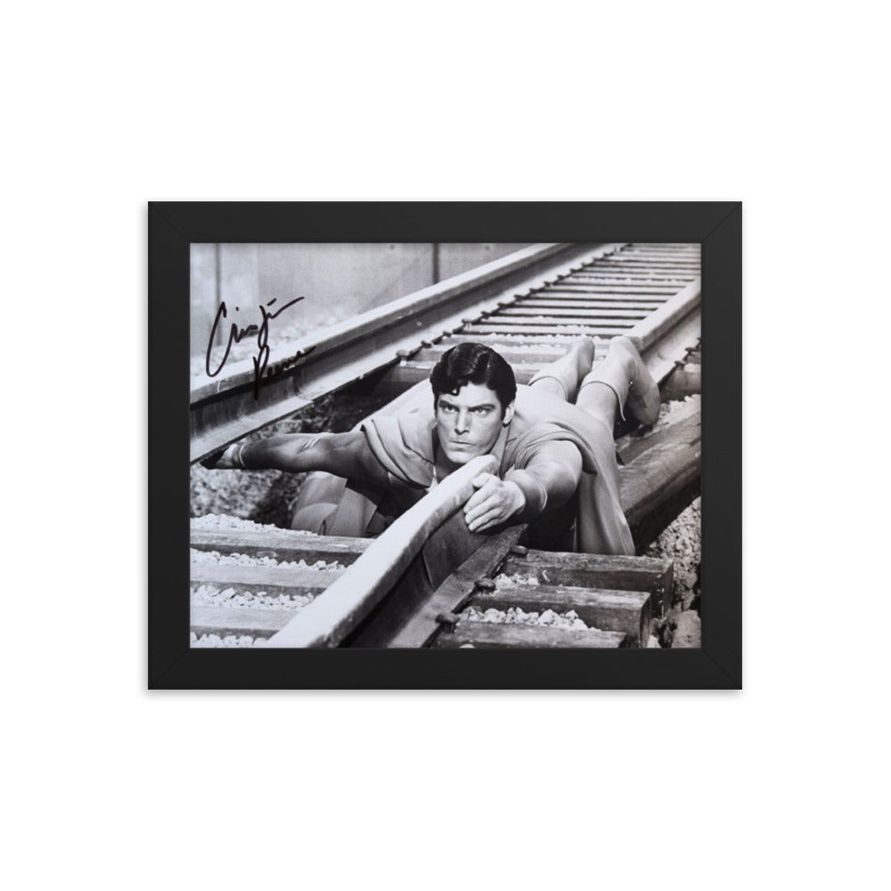 Christopher Reeve signed Superman movie photo Reprint