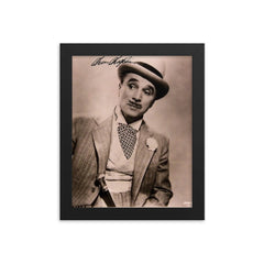 Charlie Chaplin signed movie still photo Reprint