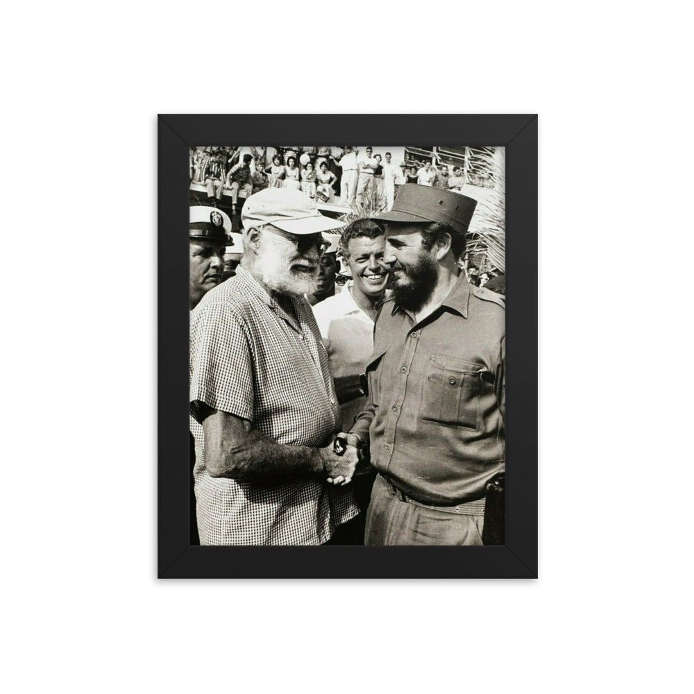 Fidel Castro and Ernest Hemingway reprint photo