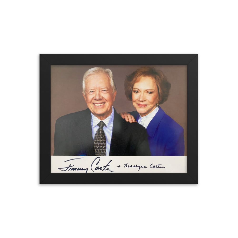 President Jimmy Carter and his wife Rosalynn Carter signed photo Reprint