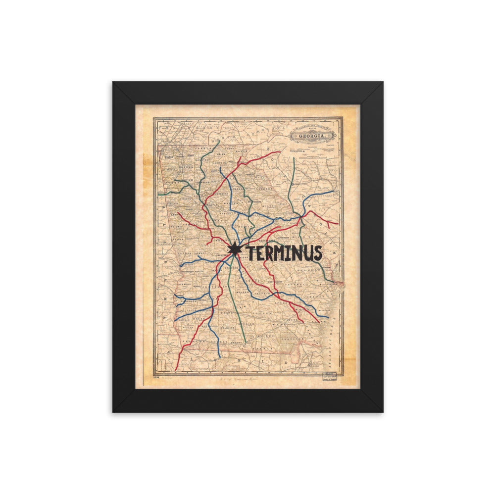 The Walking Dead Map Prop print Reprint