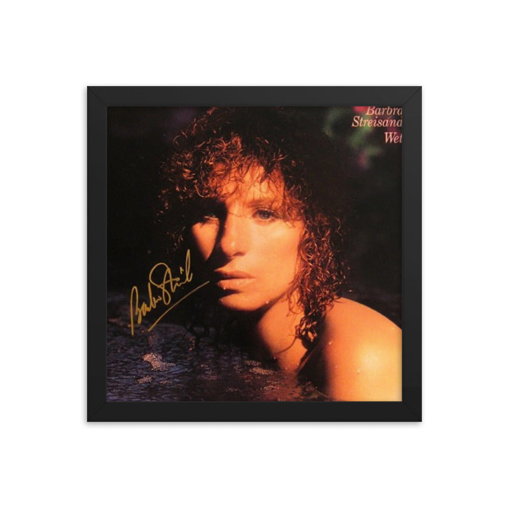 Barbra Streisand signed Wet album Cover Reprint
