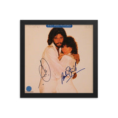 Barbra Streisand & Barry Gibb signed "Guilty" album Cover Reprint