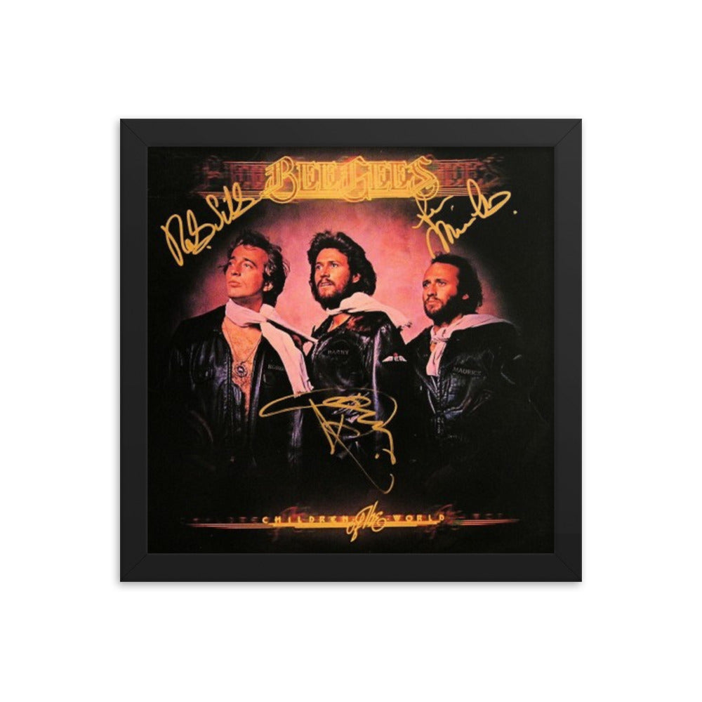 Bee Gees signed Children of the World album Cover Reprint