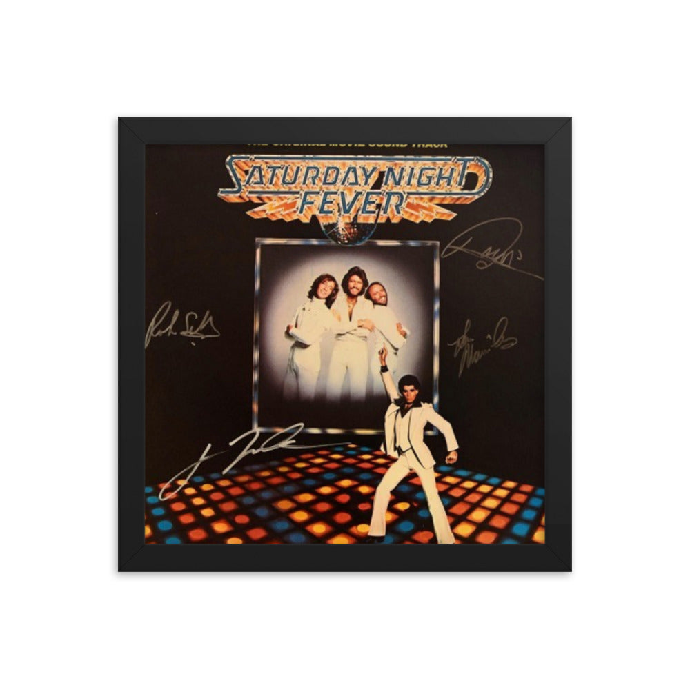 Bee Gees signed Saturday Night Fever album Cover Reprint