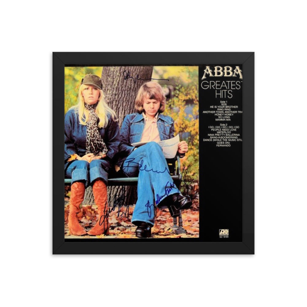 ABBA signed "Greatest Hits" album Cover Reprint