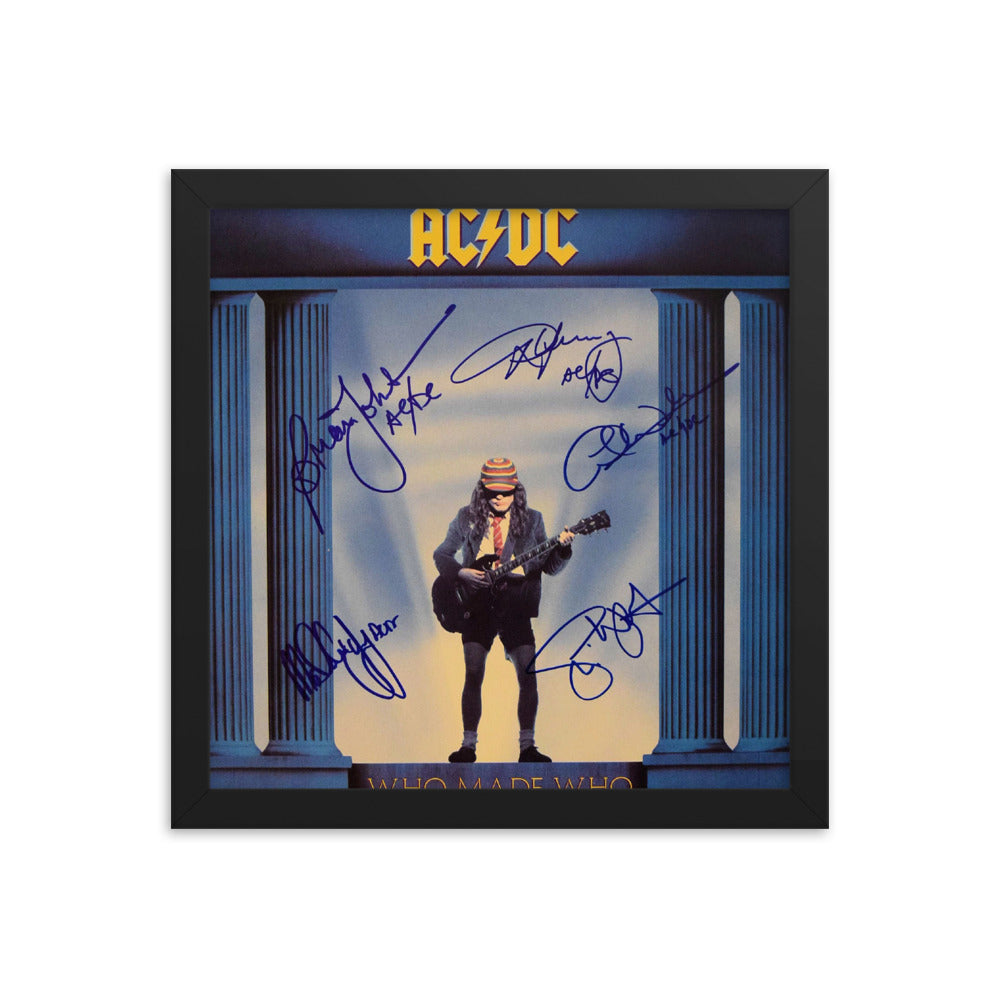 AC/DC signed Who Made Who album Cover Reprint