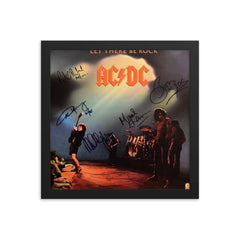 AC/DC signed Let There Be Rock album Cover Reprint