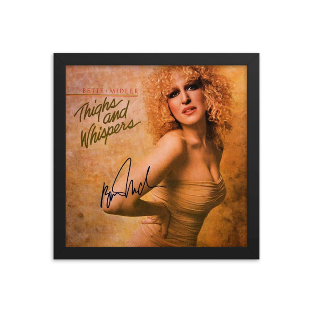 Bette Midler signed Thighs And Whispers album Reprint