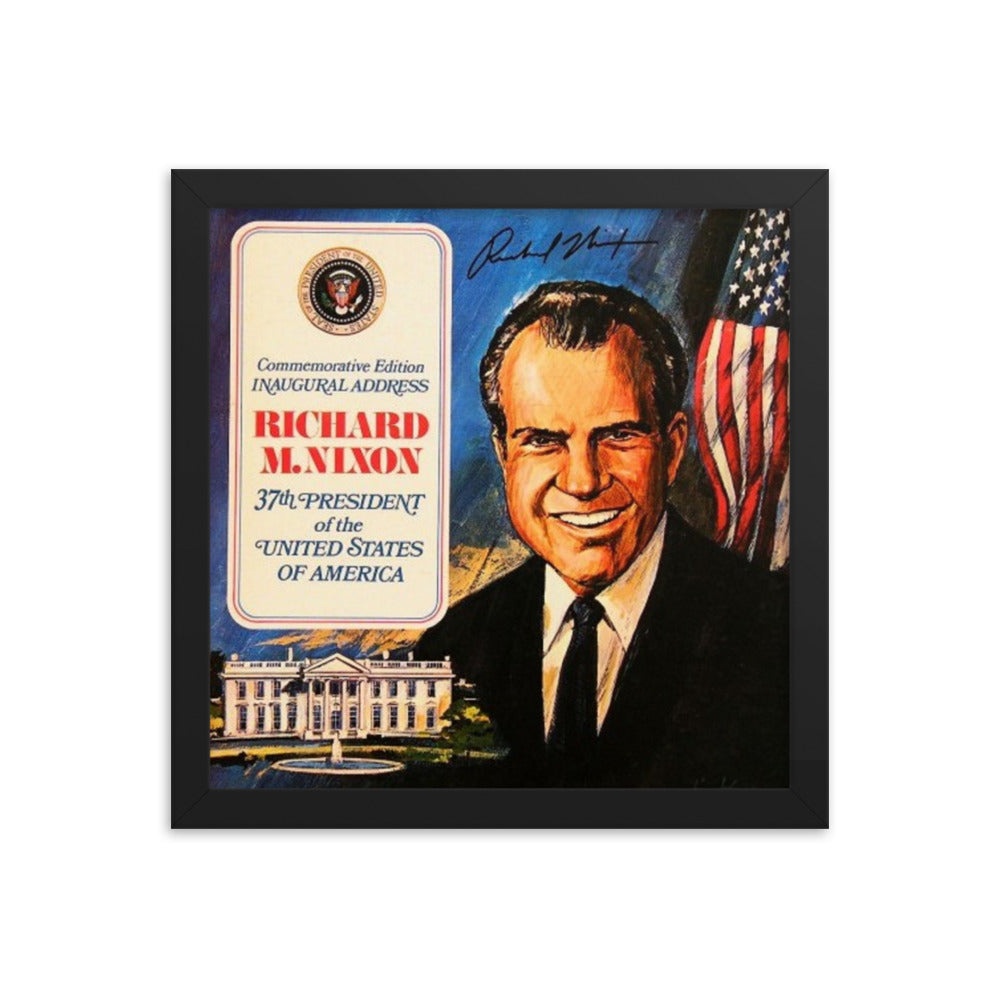 Richard Nixon signed Inaugural Address album Reprint