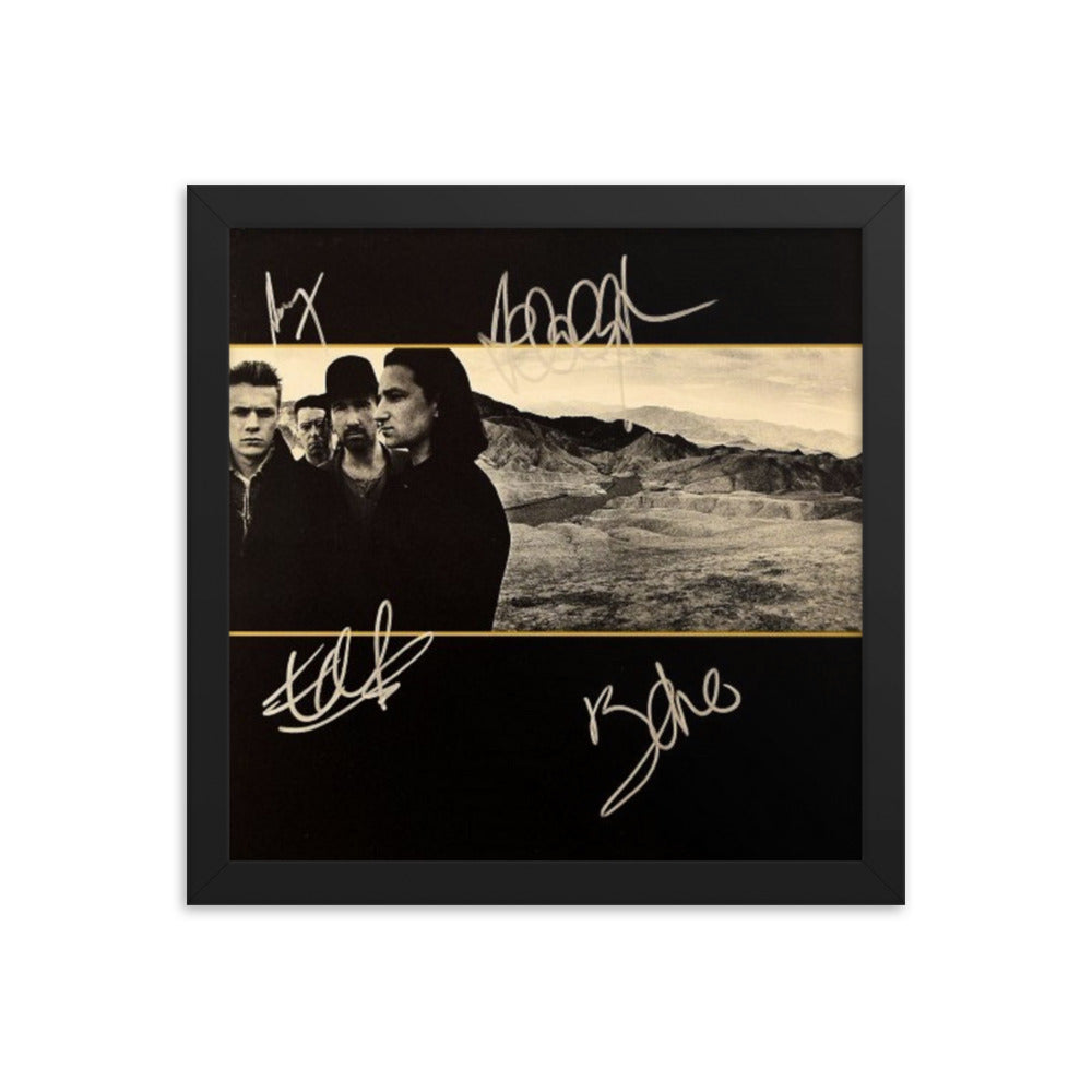 U2 signed "The Joshua Tree" album Reprint