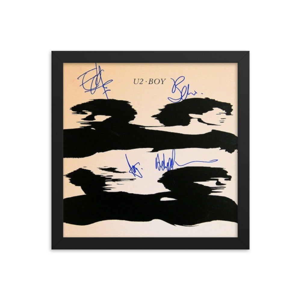 U2 signed "Boy" album Reprint