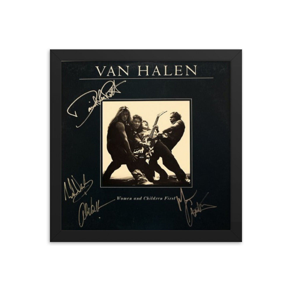 Van Halen signed "Women and Children First" album Reprint