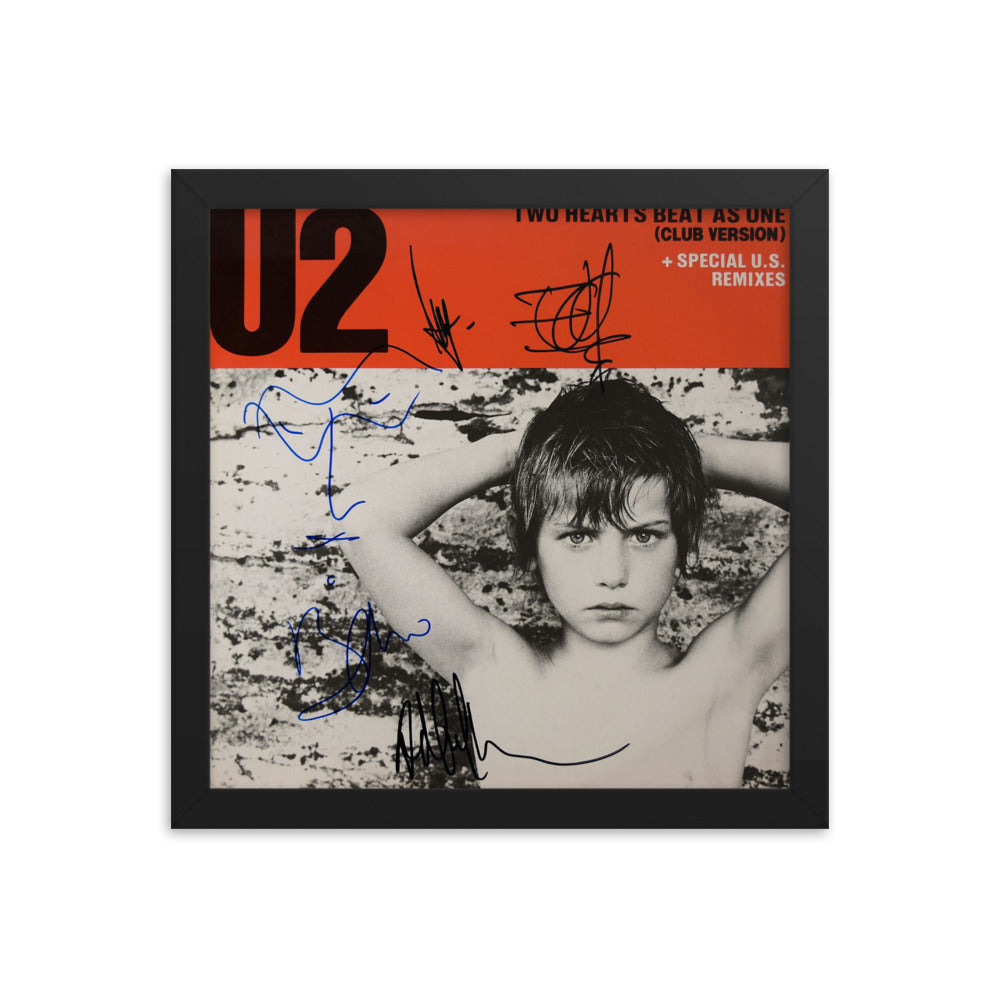 U2 Two Hearts Beat As One signed album Reprint