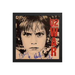 U2 signed War album Reprint