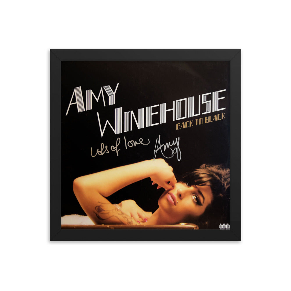 Amy Winehouse signed Back To Black album Reprint