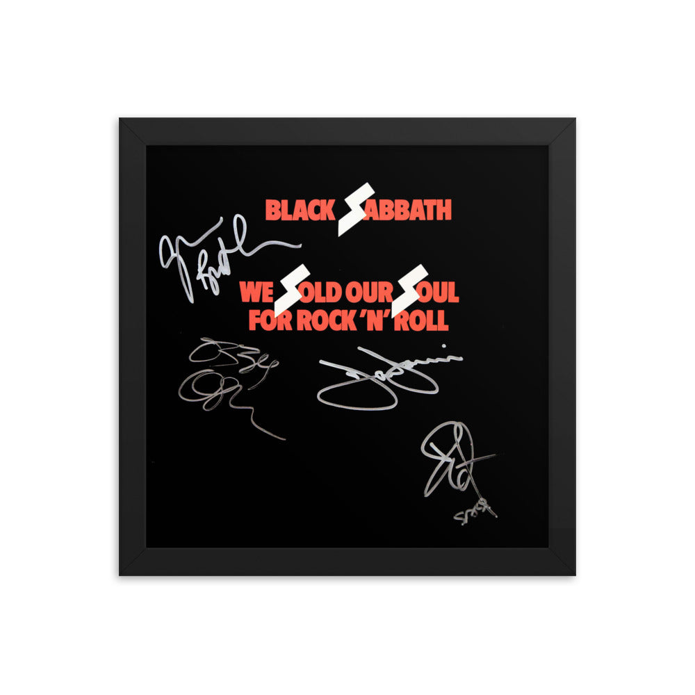 Black Sabbath signed We Sold Our Soul For Rock ‘N’ Roll album Reprint