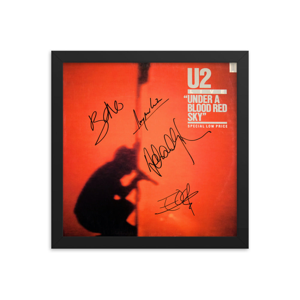 U2 Under A Blood Red Sky signed album Reprint