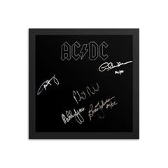 AC/DC Back in Black signed album Reprint