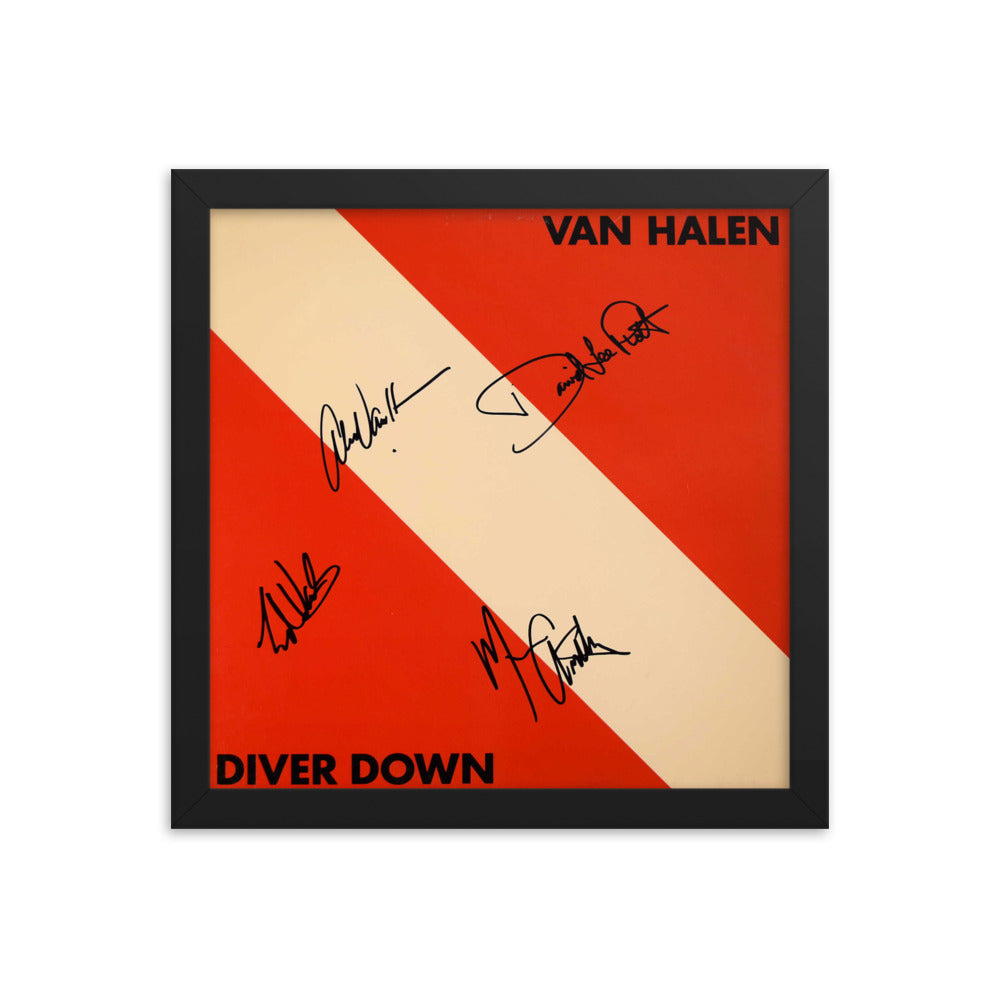 Van Halen signed Diver Down album Reprint